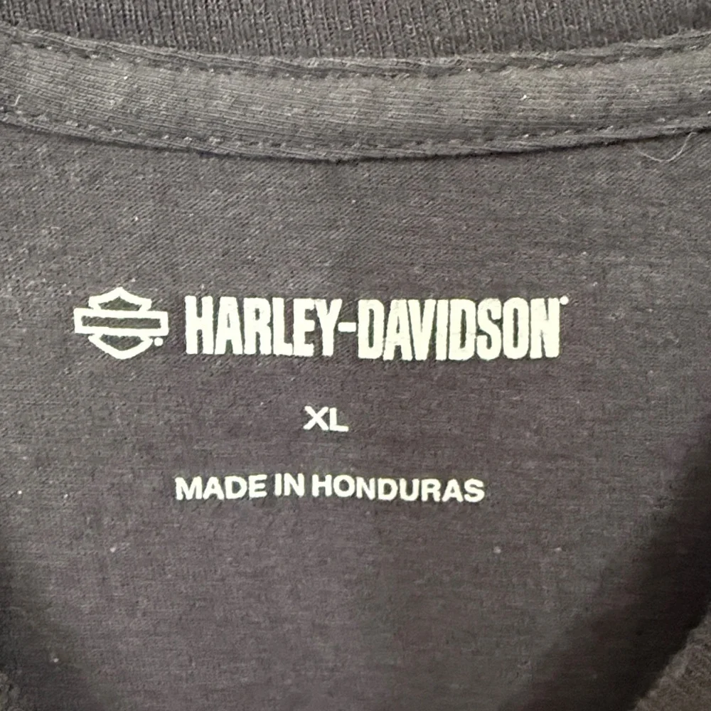 HARLEY DAVIDSON Graphic Shirt Mens Extra Large Orange Black Biker Motorcycle